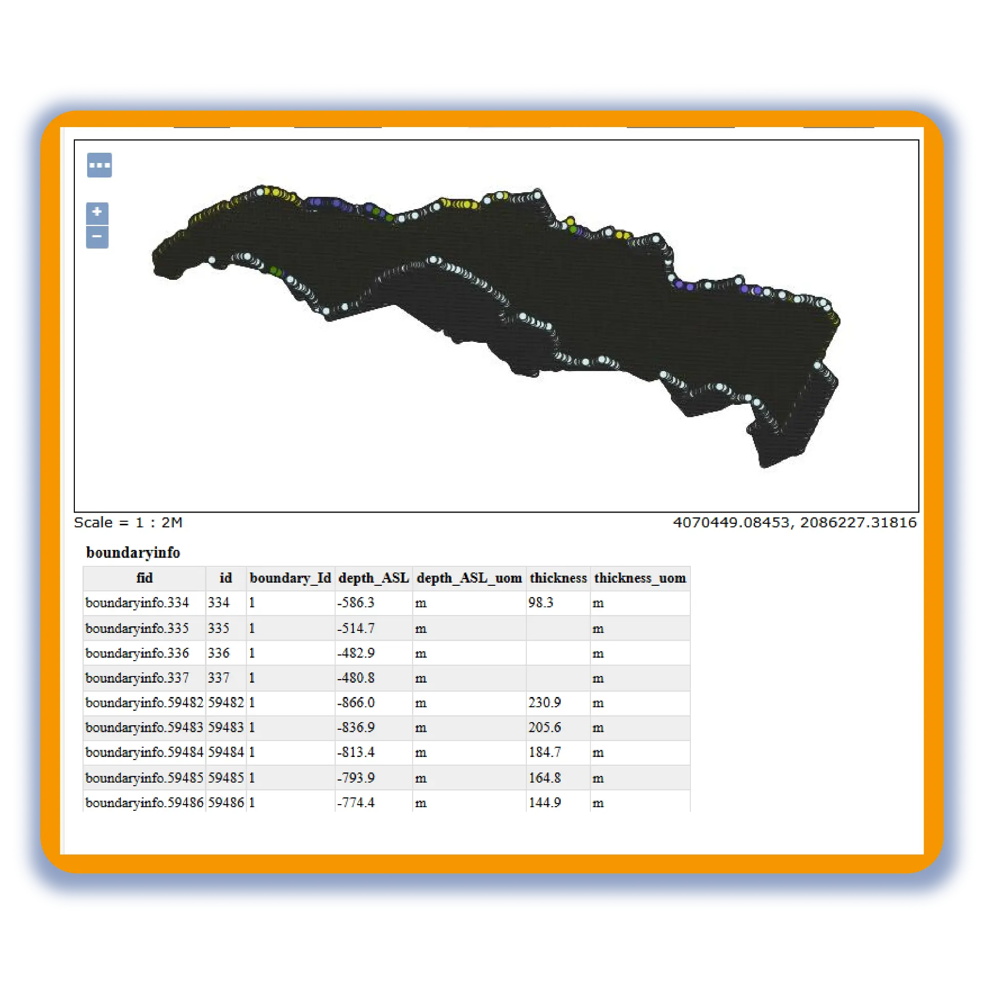 mappa creata nel software
