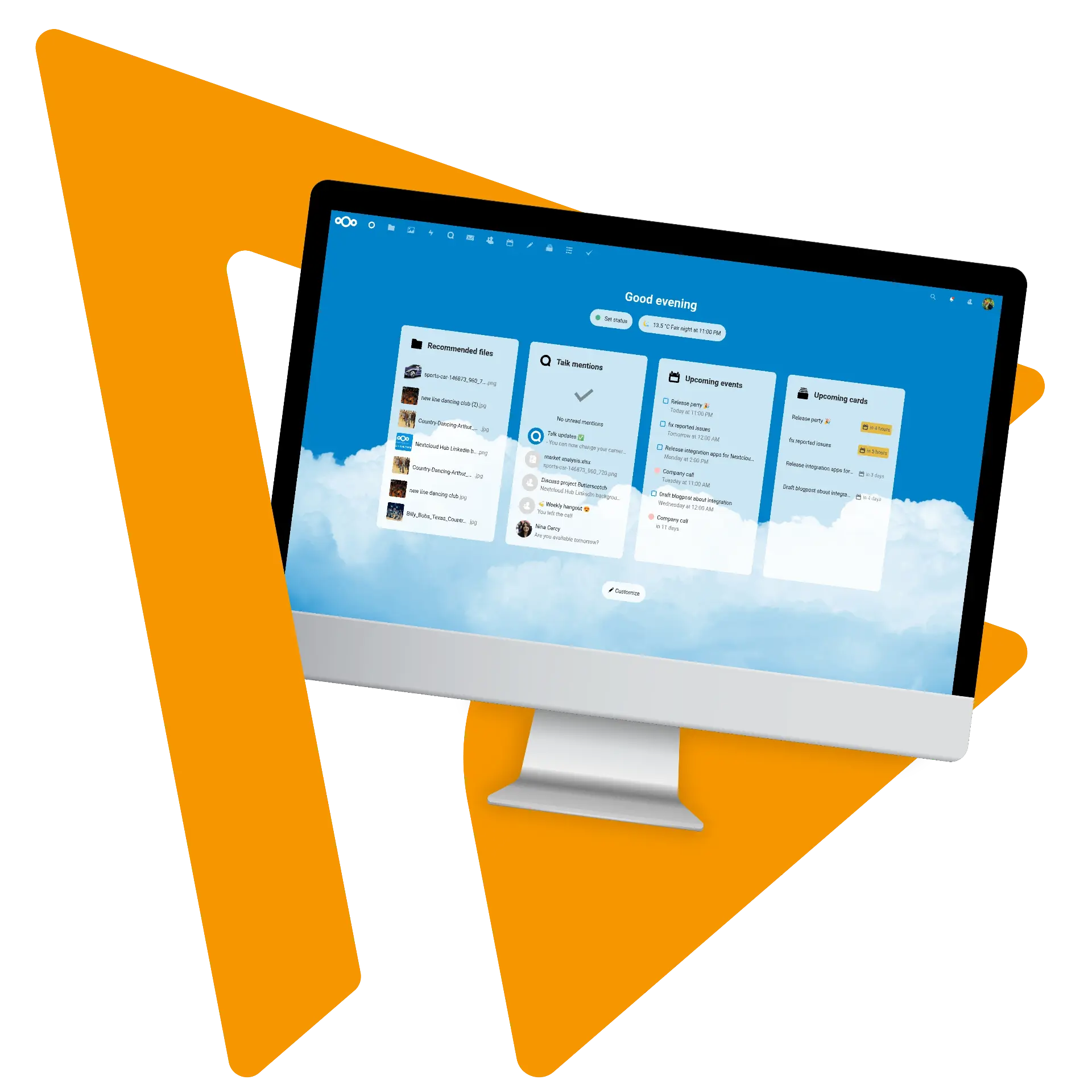 computer con screen cloud workspace
