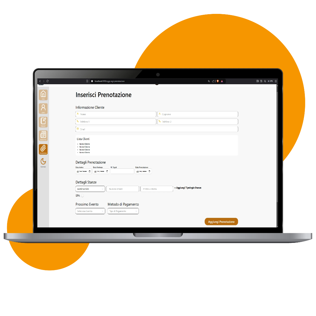 applicazione web screen al computer